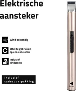 Oplaadbare Lange Elektrische Aansteker - Duurzame Plasma Aansteker - Inclusief Cadeauverpakking - BBQ - Kaarsen - Rose -Barbecue Benodigdheden Winkel 1003x1200