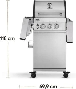 Burnhard Gas BBQ FRED JR. Deluxe - 2 Branders - Incl. Keramische Infraroodbrander & Afdekhoes - Deluxe -Barbecue Benodigdheden Winkel 1027x1200 1