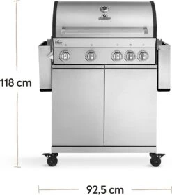 Burnhard Gas BBQ Big FRED Deluxe - 4 Branders - Incl. Keramische Infraroodbrander & Afdekhoes - Deluxe -Barbecue Benodigdheden Winkel 1061x1200