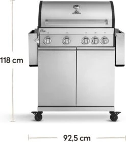 Burnhard Gas BBQ Big FRED Deluxe - 4 Branders - Incl. Keramische Infraroodbrander & Afdekhoes - Deluxe -Barbecue Benodigdheden Winkel 1063x1200 1