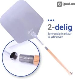 Qualux Pizzaschep Tweedelig – Pizzaschep Voor BBQ – Ophangbaar – Hout/rvs -Barbecue Benodigdheden Winkel 1139x1200 3