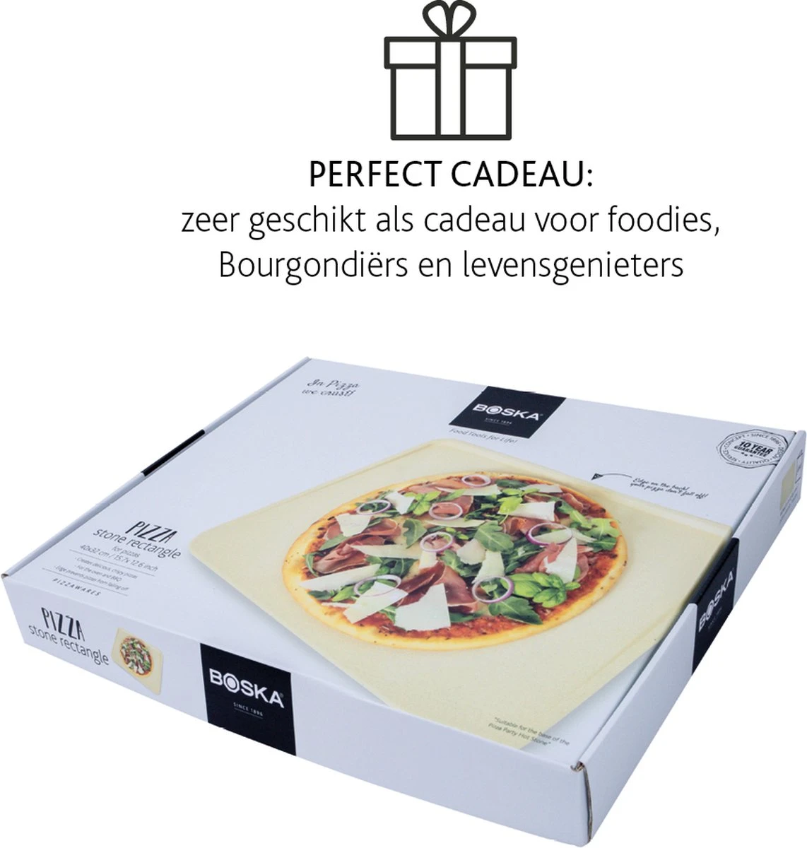 Boska Pizzasteen Deluxe Rechthoek - Voor De Oven - Knapperige Pizza's - 40x32 Cm - BBQ Accessoires 7 Boska Pizzasteen Deluxe Rechthoek - Voor De Oven - Knapperige Pizza's - 40x32 Cm - BBQ Accessoires - Afbeelding 5