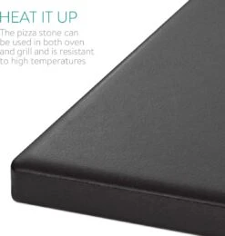 Navaris Pizzasteen XL Voor Oven En Barbecue - Rechthoekige Pizzaplaat 38 X 30 Cm - Inclusief Receptenboek - Keramisch Geglazuurd - Zwart -Barbecue Benodigdheden Winkel 1142x1200 4