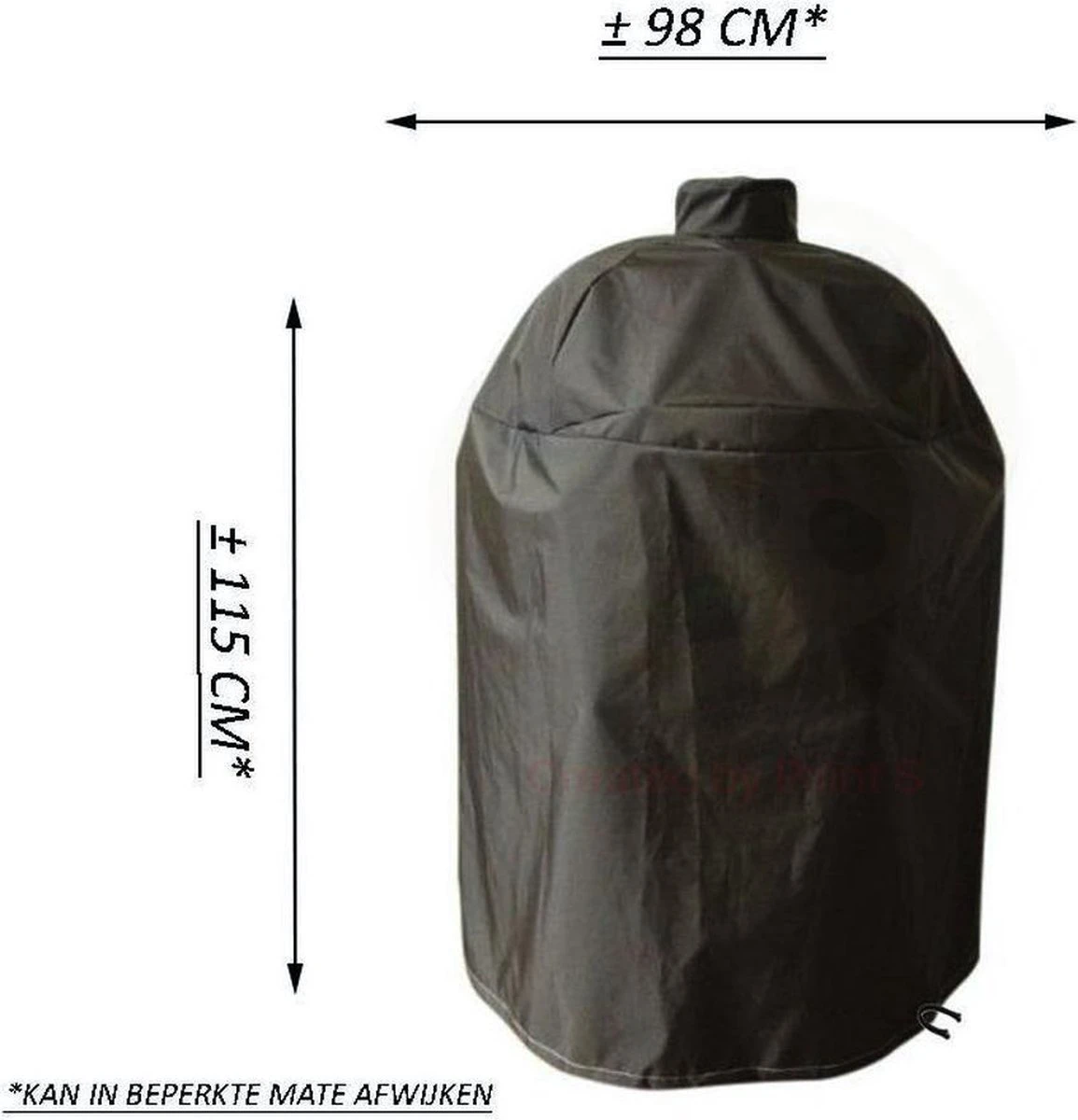 Merkloos Kamado BBQ Large Beschermhoes Cover Tot 25" Inch - Hoes Zwart Groot - O.a. Big Green Egg, Grill Guru, Kamado Joe Classic, Patton, The Bastard, Takumi, Tarrington House 4 Merkloos Kamado BBQ Large Beschermhoes Cover Tot 25" Inch - Hoes Zwart Groot - O.a. Big Green Egg, Grill Guru, Kamado Joe Classic, Patton, The Bastard, Takumi, Tarrington House - Afbeelding 2