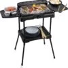 Princess 112250 Elektrische BBQ Met Zijplanken - BBQ - 40x25cm - Met En Zonder Statief Te Gebruiken - Met Zijplankjes - Ook Te Gebruiken Als Tafelgrill - 2200W -Barbecue Benodigdheden Winkel 1156x1200