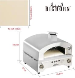 Bighorn Outdoor Edelstaal Gas Pizza Oven - Draagbare Gas Barbecue - Edelstaal -Model SRGG20001 -Barbecue Benodigdheden Winkel 1169x1200 1