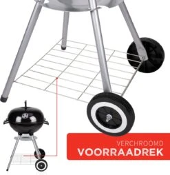 BBQ Collection Houtskoolbarbecue - Kogelbarbecue 45 X 60 Centimeter - Ronde Barbecue - Barbecue Op Wielen - Zwart - Metaal -Barbecue Benodigdheden Winkel 1169x1200