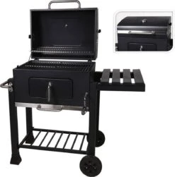 Houtskool BBQ Op Wielen + Tafel | Mat Zwart - X86000060 9 Houtskool BBQ Op Wielen + Tafel | Mat Zwart - X86000060 -Barbecue Benodigdheden Winkel 1180x1200