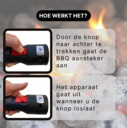 Merkloos Edward&DeVries - Elektrische BBQ Aansteker - BBQ Accesoires - One Minute Lighter - BBQ Starter - Looftlighter - Geschikt Voor Houtskool En Briketten - -Barbecue Benodigdheden Winkel 1188x1200
