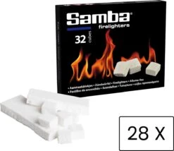 Samba Aanmaakblokjes Wit - Kerosine - 896 Stuks - Omdoos 13 Samba Aanmaakblokjes Wit - Kerosine - 896 Stuks - Omdoos -Barbecue Benodigdheden Winkel 1200x1038