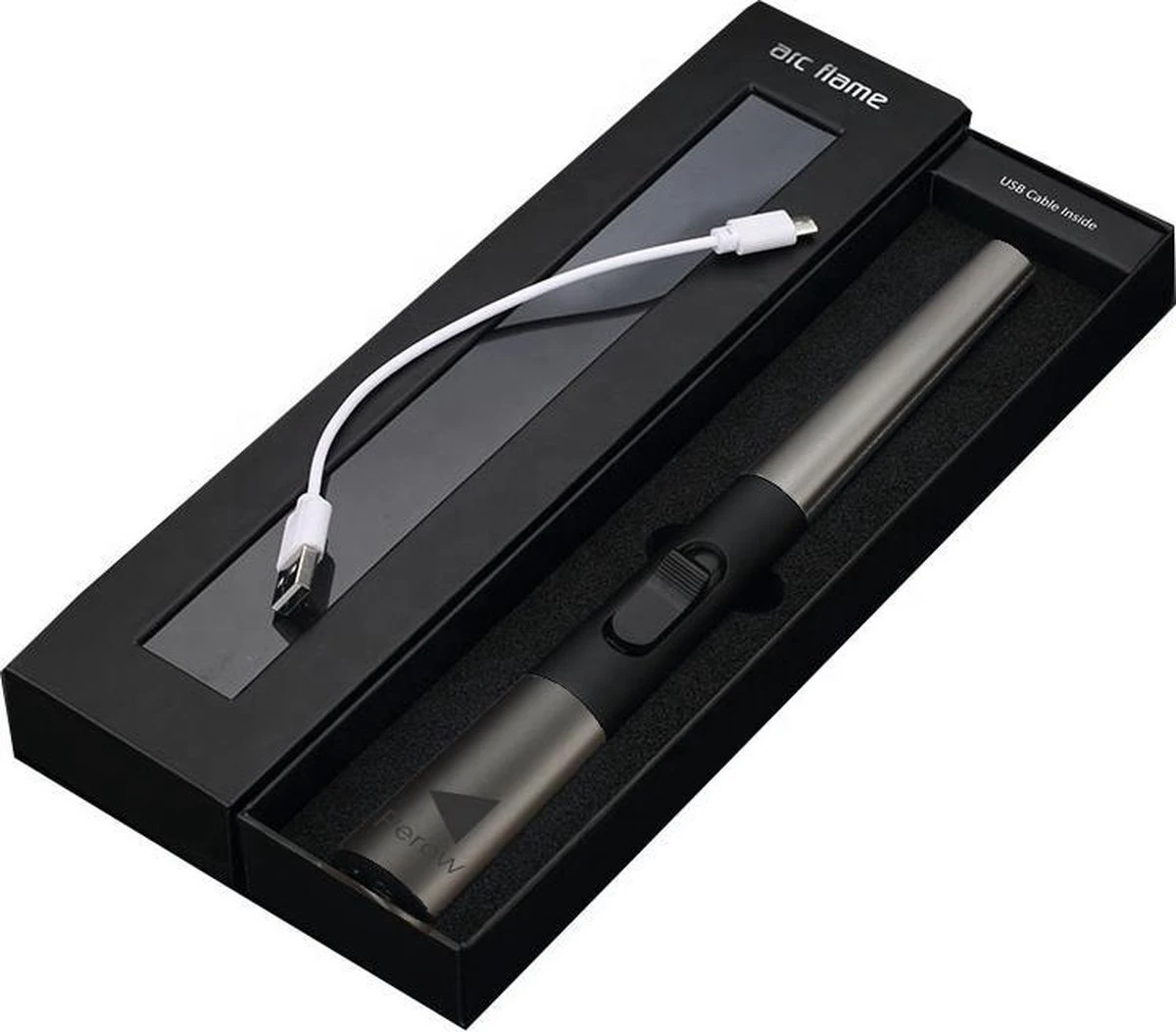 Oplaadbare Lange Elektrische Aansteker - Duurzame Plasma Aansteker – Luxe Aansteker - Inclusief Cadeauverpakking - BBQ – Kaarsen - Zwart 9 Oplaadbare Lange Elektrische Aansteker - Duurzame Plasma Aansteker – Luxe Aansteker - Inclusief Cadeauverpakking - BBQ – Kaarsen - Zwart - Afbeelding 7