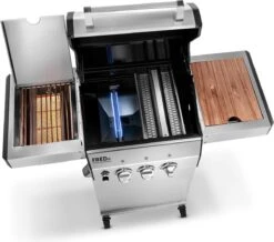 Burnhard Gas BBQ FRED JR. Deluxe - 2 Branders - Incl. Keramische Infraroodbrander & Afdekhoes - Deluxe -Barbecue Benodigdheden Winkel 1200x1057