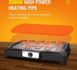 Aigostar Lava 30LDQ - Elektrische Grill - BBQ - Tafel Barbecue - Grilloppervlakte 41 X 24 Cm - 2000 Watt -Barbecue Benodigdheden Winkel 1200x1087 1