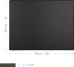 Navaris Pizzasteen XL Voor Oven En Barbecue - Rechthoekige Pizzaplaat 38 X 30 Cm - Inclusief Receptenboek - Keramisch Geglazuurd - Zwart -Barbecue Benodigdheden Winkel 1200x1093 1