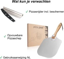 Pizzaschep – Inclusief Pizzasnijder – Opvouwbaar – Pizzaspatel – Pizza Schep – Taartschep – 30cm - Qwality -Barbecue Benodigdheden Winkel 1200x1095 1