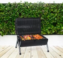 MaxxGarden BBQ - Houtskool Barbecue - Smoker Barbecue - Grilloppervlak (LxB) 38 X 52 Cm - Met Dubbel Grill Vlak - Zwart -Barbecue Benodigdheden Winkel 1200x1105