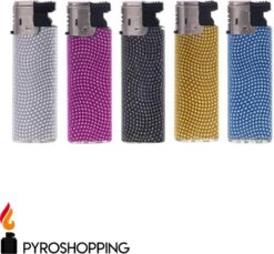 Pyroshopping Diamond Lighters – Set Van 5 Stuks – Navulbare Stormaanstekers - Windproof Gasaanstekers -Barbecue Benodigdheden Winkel 1200x1114 1