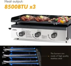 Bighorn Plancha Grill - Gasbarbecue – Tabletop – Draagbaar – 3 Branders -Barbecue Benodigdheden Winkel 1200x1118