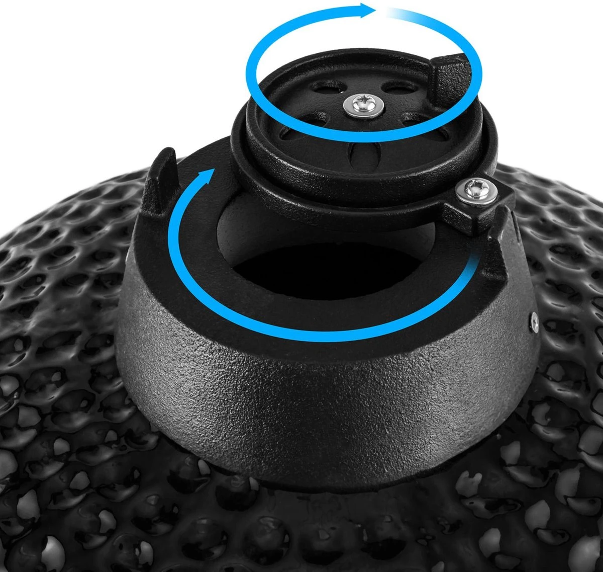 Patton - Kamado 21" - Premium Black - Keramische Barbecue - Incl. Bluetooth Kerntemperatuurmeter - LED Verlichting - Large - Compleet - Zwart 18 Patton - Kamado 21" - Premium Black - Keramische Barbecue - Incl. Bluetooth Kerntemperatuurmeter - LED Verlichting - Large - Compleet - Zwart - Afbeelding 16