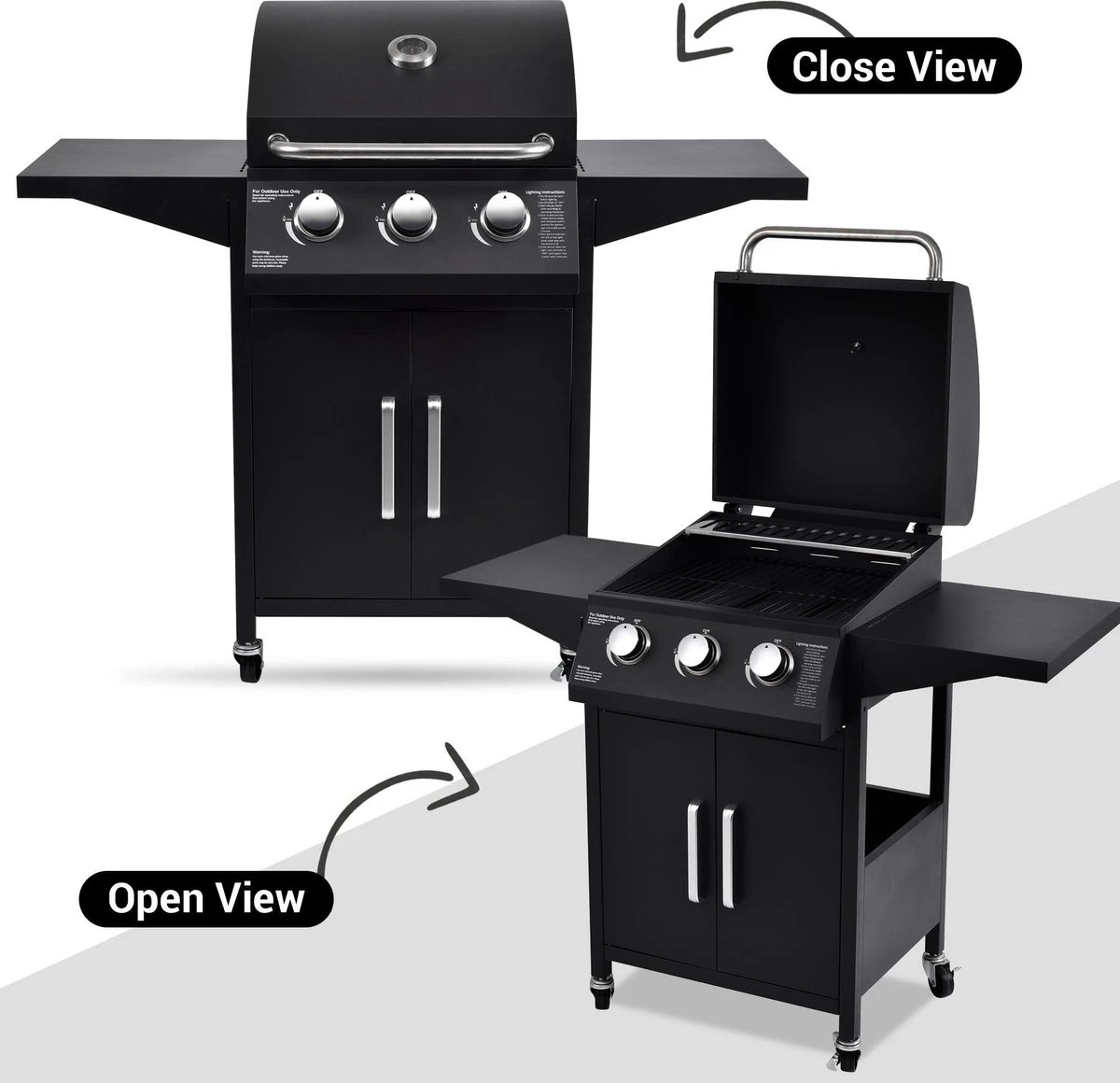 MaxxGarden Gas Barbecue - 3 Branders - Incl. Gratis BBQ Set 7 MaxxGarden Gas Barbecue - 3 Branders - Incl. Gratis BBQ Set - Afbeelding 5