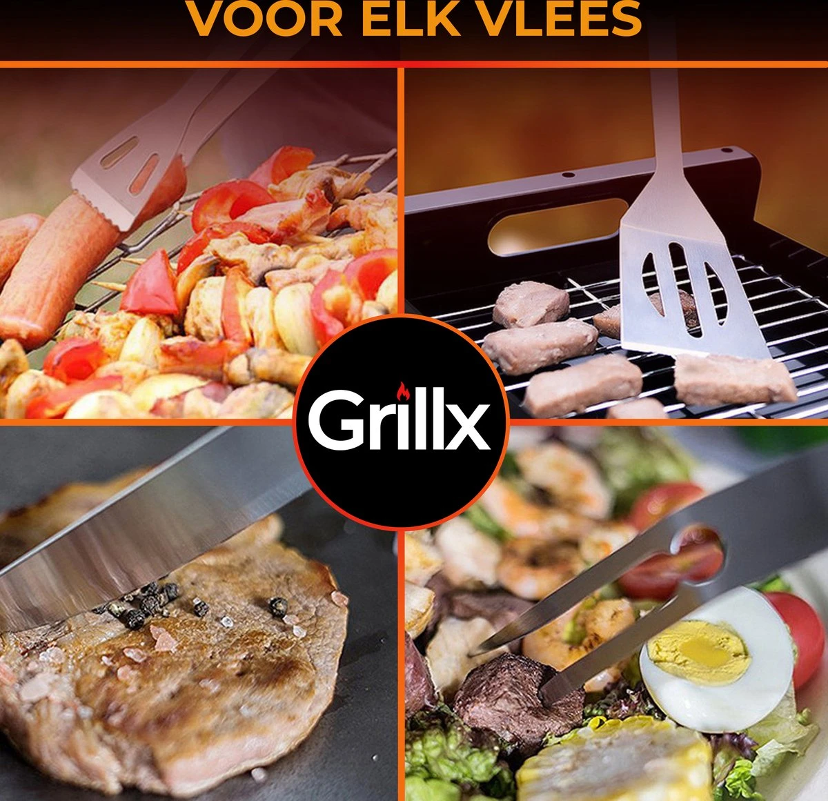 GrillX Barbecue Gereedschap Set - 19-delig - Inclusief Luxe Draagtas - BBQ Accesoires - Gereedschapset 8 GrillX Barbecue Gereedschap Set - 19-delig - Inclusief Luxe Draagtas - BBQ Accesoires - Gereedschapset - Afbeelding 6
