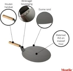 Pizzaschep 30 Cm Voor Oven Of BBQ - Rond - RVS - Met Houten Handvat -Barbecue Benodigdheden Winkel 1200x1168 2