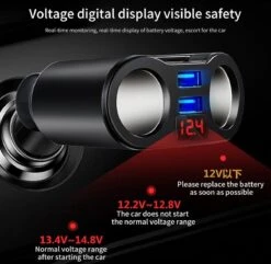 Auto Sigarettenaansteker Splitter - USB Ingang Auto - 2 Sigaretten Aansluitingen - Autolader -Barbecue Benodigdheden Winkel 1200x1171