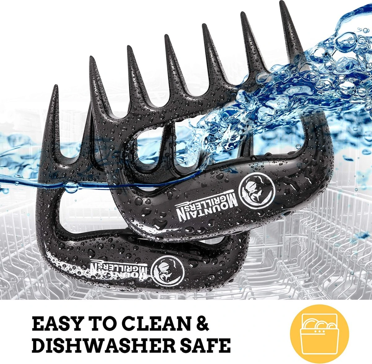 Mountain Grillers Claws-High Quality Meat Claws For American BBQ Pulled Pork-Plastic Meat Claws For Slicing-Vaatwasser Safe Bear Claws Gift Idee 6 Mountain Grillers Claws-High Quality Meat Claws For American BBQ Pulled Pork-Plastic Meat Claws For Slicing-Vaatwasser Safe Bear Claws Gift Idee - Afbeelding 4