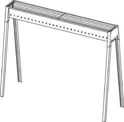 Spiedini Saté-bbq Bali 80 - Saté Houtskoolbarbecue Met Horizontaal Rooster - 80 Cm Lang, 11 Cm Breed - Materiaal: Gealuminiseerd Ijzer -Barbecue Benodigdheden Winkel 1200x1179