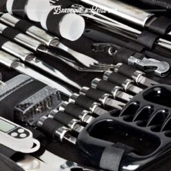 Mountain Jack® 40-Delige Luxe BBQ Grill Accessoires Set In Roestvrij Staal – Barbecue Gereedschap – Tangenset, Vlees Thermometer, Vleestang, Borstel, Spiezen, Vleesmes, Vleesvork 20 Mountain Jack® 40-Delige Luxe BBQ Grill Accessoires Set In Roestvrij Staal – Barbecue Gereedschap – Tangenset, Vlees Thermometer, Vleestang, Borstel, Spiezen, Vleesmes, Vleesvork -Barbecue Benodigdheden Winkel 1200x1199 7