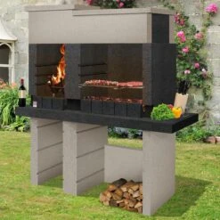 Sarom Fuoco - Betonnen Barbecue - San Pedro - Houtskool En Hout - 160 X 51.5 X 172,2 Cm -Barbecue Benodigdheden Winkel 1200x1200 100