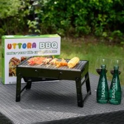 Merkloos Decopatent® Portable Houtskool BBQ - Barbecue - Inklapbaar - Barbecue Houtskool - Tafel Grill - Camping - Strand - Festival - Park -Barbecue Benodigdheden Winkel 1200x1200 124