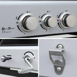 Alice's Garden Houtskool Barbecue - Grilloppervlak (LxB) 41 X 44 Cm - Gas En Houtskool - 3 Branders - Marsac Zwart -Barbecue Benodigdheden Winkel 1200x1200 140