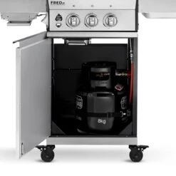 Burnhard Gas BBQ FRED JR. Deluxe - 2 Branders - Incl. Keramische Infraroodbrander & Afdekhoes - Deluxe -Barbecue Benodigdheden Winkel 1200x1200 144