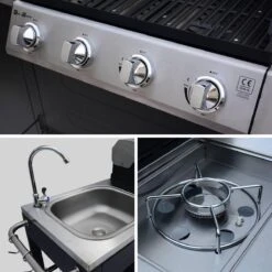 Alice's Garden Gas BBQ D'Artagnan - Zwart - 5 Branders - Buitenkeuken -Barbecue Benodigdheden Winkel 1200x1200 160