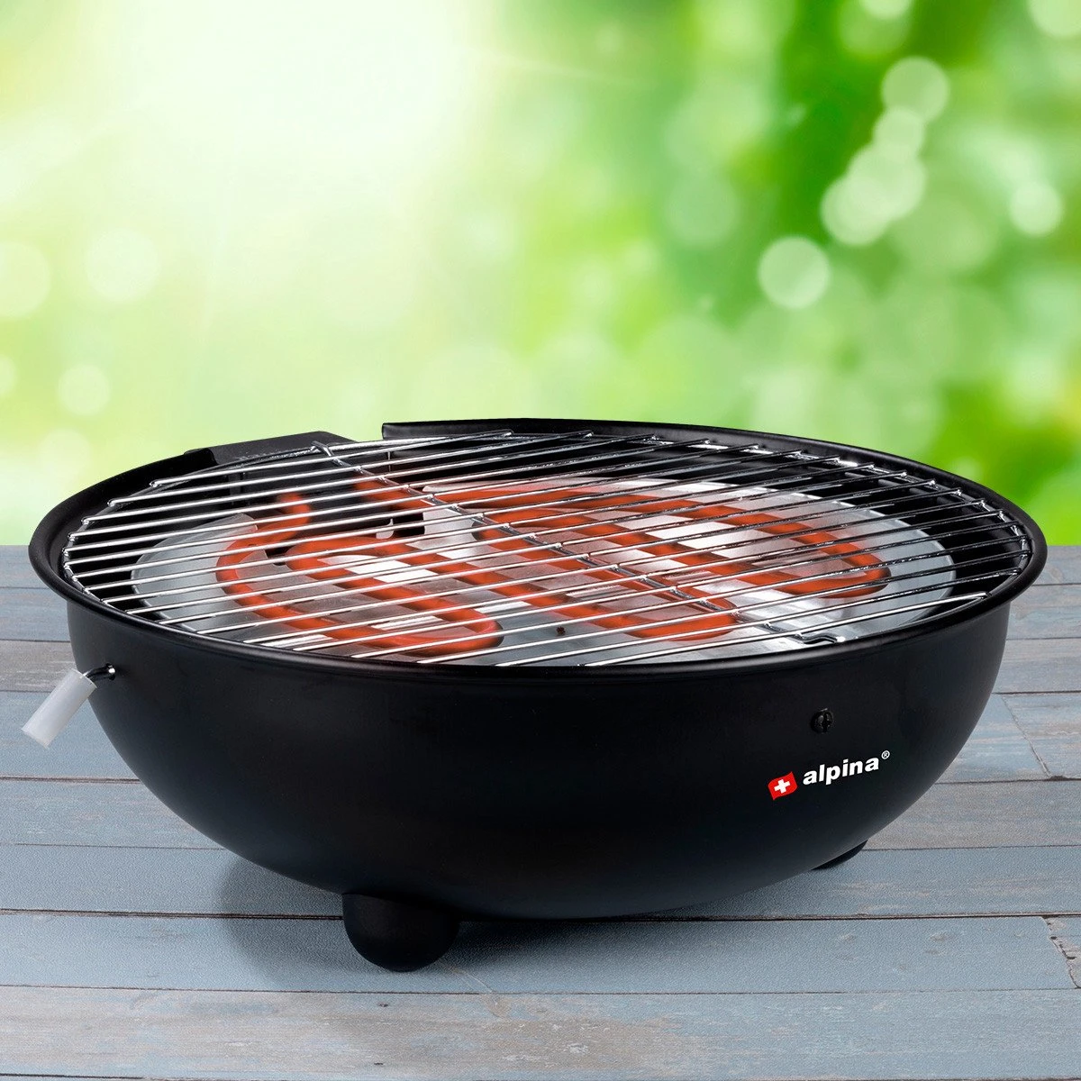 Alpina Elektrische BBQ - Tafel-Barbecue - Geen Rook - Binnen Barbecueën - 1250W - Ø 30 Cm - Zwart 12 Alpina Elektrische BBQ - Tafel-Barbecue - Geen Rook - Binnen Barbecueën - 1250W - Ø 30 Cm - Zwart - Afbeelding 10