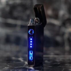 Merkloos Cuberna Elektrische Plasma USB Aansteker Met Batterij Indicator Ice Black - Wind En Storm Bestendig - Geschikt Voor Kaarsen, Vuurwerk, Sigaretten En BBQ -Barbecue Benodigdheden Winkel 1200x1200 270