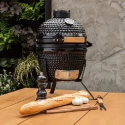 BluMill Kamado BBQ Egg - Kamado 13 Inch - Incl. Vlees Thermometer - Houtskoolbarbecues - Zwart - Ø 27cm -Barbecue Benodigdheden Winkel 1200x1200 29