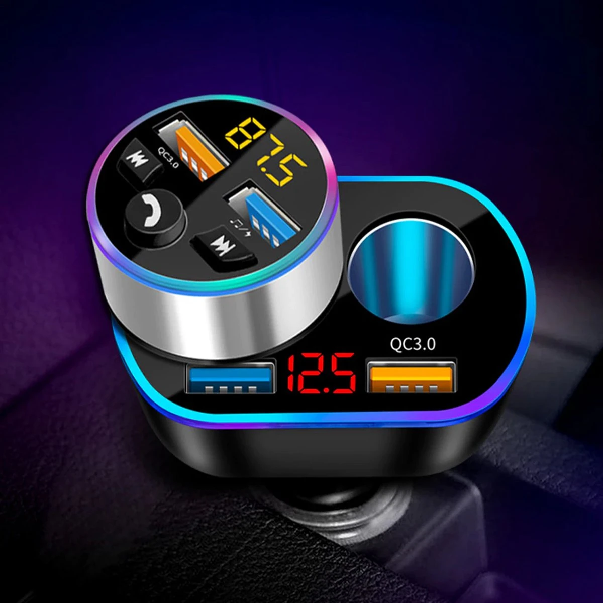 Auto Sigarettenaansteker Splitter - Losse Oplader - USB 2.0 A/USB 3.0 A 2 Poorten - Zwart - Snellader - Splitter - Auto Lader USB 10 Auto Sigarettenaansteker Splitter - Losse Oplader - USB 2.0 A/USB 3.0 A 2 Poorten - Zwart - Snellader - Splitter - Auto Lader USB - Afbeelding 8