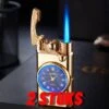 Flametimer Exclusieve Aansteker Met Horloge, 2 Stuks Willekeurig, Winddichte Draagbare Kaars Aansteker Voor Kaars Koken BBQ, Vuurwerk, Zak Zaklamp Aansteker Met Geschenkdoos, Cool Gift -Barbecue Benodigdheden Winkel 1200x1200 375