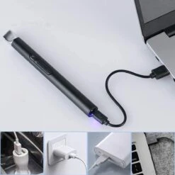 Oplaadbare Lange Elektrische Aansteker - Duurzame Plasma Aansteker - Inclusief Cadeauverpakking - BBQ - Kaarsen - Zwart -Barbecue Benodigdheden Winkel 1200x1200 401