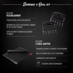 Mountain Jack® 40-Delige Luxe BBQ Grill Accessoires Set In Roestvrij Staal – Barbecue Gereedschap – Tangenset, Vlees Thermometer, Vleestang, Borstel, Spiezen, Vleesmes, Vleesvork 19 Mountain Jack® 40-Delige Luxe BBQ Grill Accessoires Set In Roestvrij Staal – Barbecue Gereedschap – Tangenset, Vlees Thermometer, Vleestang, Borstel, Spiezen, Vleesmes, Vleesvork -Barbecue Benodigdheden Winkel 1200x1200 538