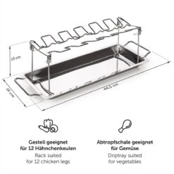 Blumtal BBQ Rek - Robuuste Roestvrijstalen Kippenpoot Rek - Voor 12 Poten - Kippengrillstandaard - Vaatwasmachinebestendig 15 Blumtal BBQ Rek - Robuuste Roestvrijstalen Kippenpoot Rek - Voor 12 Poten - Kippengrillstandaard - Vaatwasmachinebestendig -Barbecue Benodigdheden Winkel 1200x1200 563