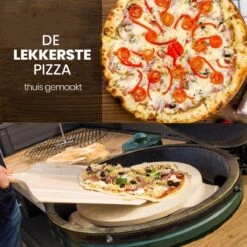 Buxibo 2in1 Pizzasteen - Voor BBQ & Oven - Inclusief Serveer Plank - Pizzabord/Pizzaplank - 30.5 X 38.1 X 1.4 Cm -Barbecue Benodigdheden Winkel 1200x1200 597