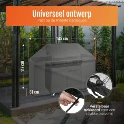 GrillX Barbecue Hoes - 145 X 61 X 117cm - BBQ Hoes Waterdicht - Beschermhoes Inclusief Trekkoord - BBQ Accesoires 12 GrillX Barbecue Hoes - 145 X 61 X 117cm - BBQ Hoes Waterdicht - Beschermhoes Inclusief Trekkoord - BBQ Accesoires -Barbecue Benodigdheden Winkel 1200x1200 691