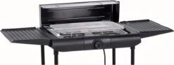 Excellent Electrics Elektrische Barbecue - Grilloppervlak (LxB) 36x24 Cm - 2000W - Zwart -Barbecue Benodigdheden Winkel 1200x453 1