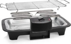 Tristar BQ-2813 Electrische Tafelbarbecue - Grilloppervlak (LxB) 38x22 Cm - 2000W - Zwart -Barbecue Benodigdheden Winkel 1200x739