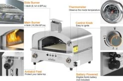 Bighorn Outdoor Edelstaal Gas Pizza Oven - Draagbare Gas Barbecue - Edelstaal -Model SRGG20001 -Barbecue Benodigdheden Winkel 1200x787 1