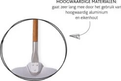 Boska Pizzaschep Barbecue - Kort Handvat - Stabiel - Aluminium - Eikenhout - BBQ Accessoires -Barbecue Benodigdheden Winkel 1200x811