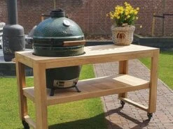 BBQ Tafel - Geschikt Voor Big Green Large/Bastard Large/Bastard Large Urban/Yakiniku 19 Inch/Monolith Large - Eikenhout - 87 Cm -Barbecue Benodigdheden Winkel 1200x900 2
